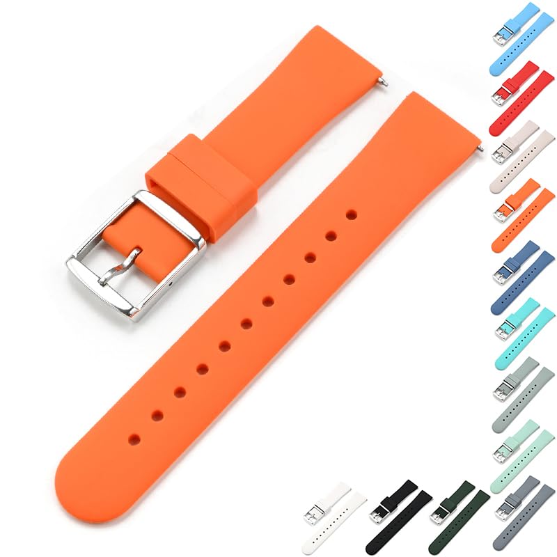 Bracelet de montre en silicone 18mm 20mm 22mm étanche noir