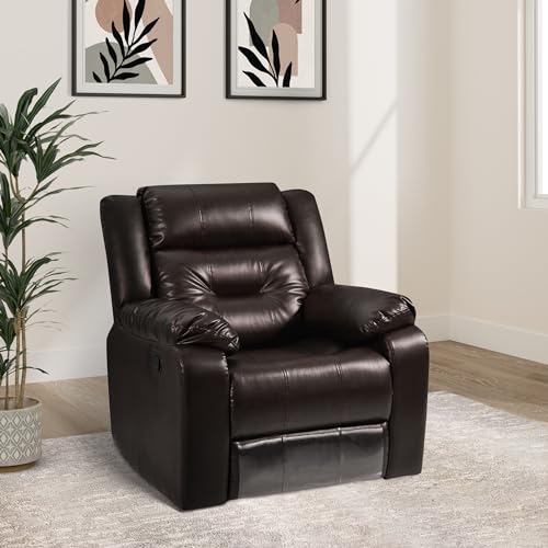 Amazon Brand - Solimo Costa 1 Seater Leatherette Recliner (Brown) discount deal