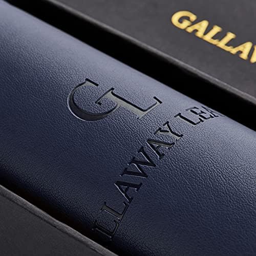 Gallaway Leather Desk Pad  36 x 17 inch Large Mouse Pad - Desk Mat Home Office Desk Accessories Desktop Protector Non Slip Writing Desk Blotter (Navy Blue)