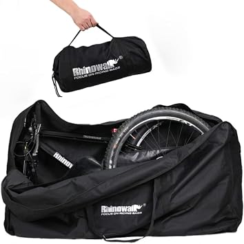 Bike Travel Bag 26 to 29 inch Bicycle Storage Carry Case, Portable Folding Cycling Thick Mountain Bike Transport Case for Airplane Shipping, Professional Cycling Cover Accessories