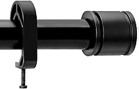 Medilay Tension Shower Curtain Rod 24-72 Inch Adjustable - No Drill, Rustproof, Never Slip Buckle, Easy Install for Bathroom Kitchen Black