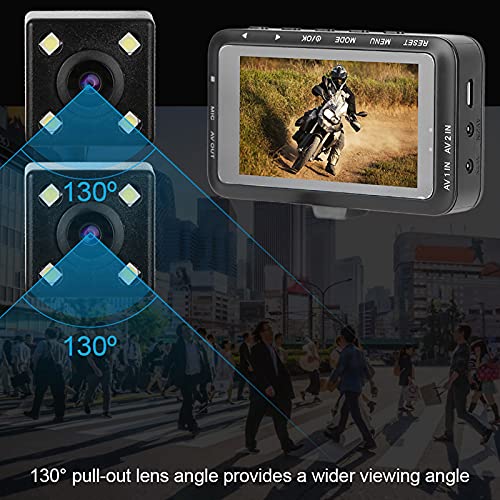 Motorcycle Dash Cam, amplamente utilizado Sensor Driving Easy Abrasion Resistance Motocicleta DVR Gr