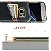 S7Edge Case [Leather Back Cover] [Wallet Case] [2 Card Holder] S7 Edge Soft Slim Fit Hybrid Polyurethane TPU Flexible Bumper Slot Lightweight Shock Absorbing Protection Samsung Galaxy S 7 Edge (Black)