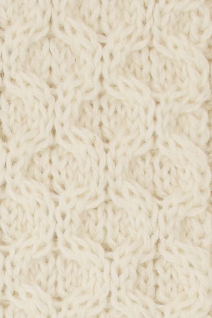 Aran Crafts One Size Irish Cable Knitted Honeycomb Scarf (100% Merino Wool) - Image 7