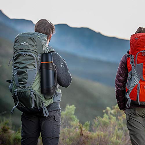 2L/68Oz Large Coffee Bottle For Travel, Flasks For Hot And Cold Drinks, Stainless Steel Vacuum Insulated Hot Water Bottles With 2 Cups For Hiking/Camping, Keep Hot 24Hrs (Blue) #TOP5