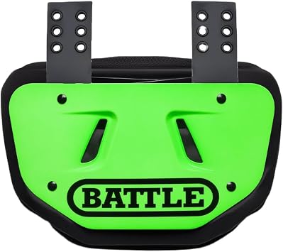 Battle Sports Football Back Plate Hard Shell Lower Back Protector with Contoured Foam for High-Impact Protection for Youth, Kids and Adults