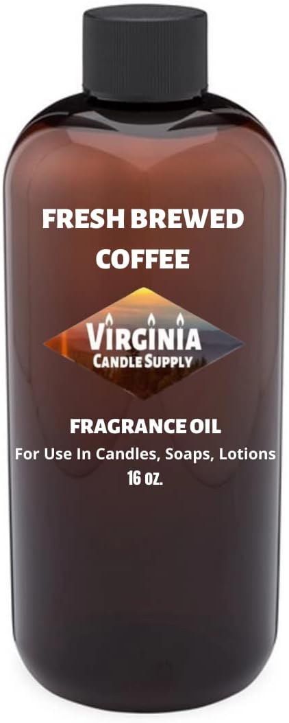 Fresh Brewed Coffee Fragrance Oil (16 oz Bottle) for Candle Making, Soap Making, Tart Making, Room Sprays, Lotions, Car Fresheners, Slime, Bath Bombs, Warmers…