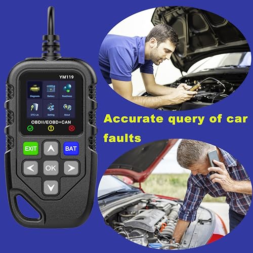 Diabit YM119 OBD2 Scanner Live Data Professional Mechanic OBDII Diagnostic Code Reader Tool for Chec