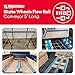 Ultimation Heavy Duty Conveyor Rails – 5′ Flow Rail with Steel Skate Wheels for Gravity Conveyors, Storage, and Material Handling – T1 Flow Rack System, 200 lbs/ft Capacity