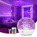 Fokky Galaxy Projector Night Light, 16 Colors Ocean Wave Projectors, Sensory Lights Ocean Lamp with Remote Control, Star Night Light Projector for Party/Gaming Room/Bedroom, Gifts for Women Her
