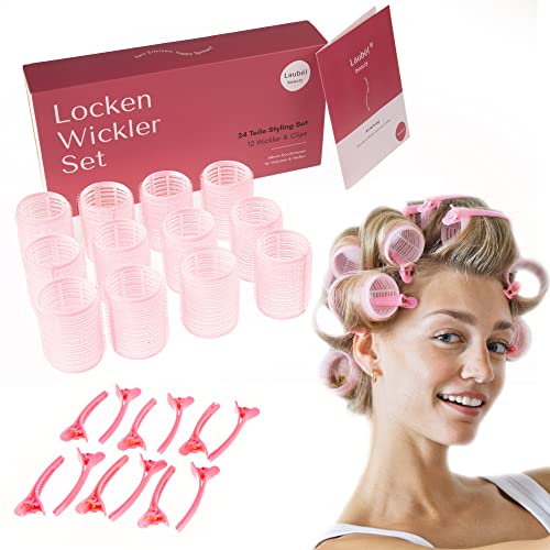 Produktfoto von Lockenwickler Set (44mm): 12 große Lockenwickler, 12 Klammern, Anleitung, Box (hair rollers with clips)