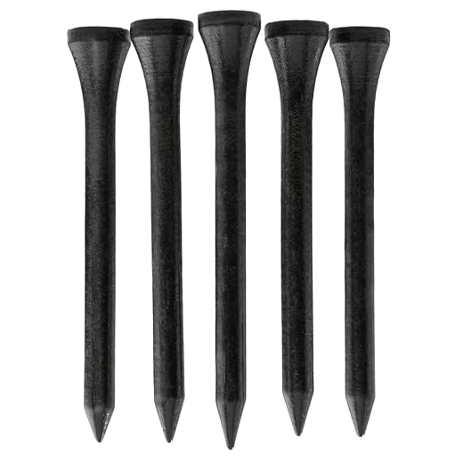 TH Golf Bamboo Golf Tees 70mm | Pack of 50 & 100 | Multiple Colour Options | Premium Eco Friendly Sustainable Durable Bamboo Golf Tees (Pack of 100, Black)