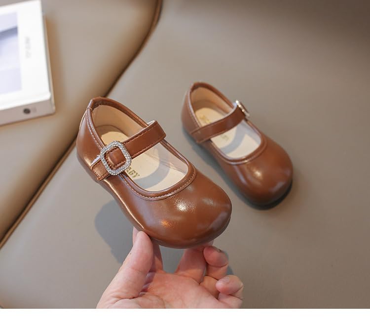 Girls Flats Toddler Dress Shoes Little Girl Mary Jane School Uniform Shoes Soft-Soled Baby Leather Princess Flats for Little/Big Kids3