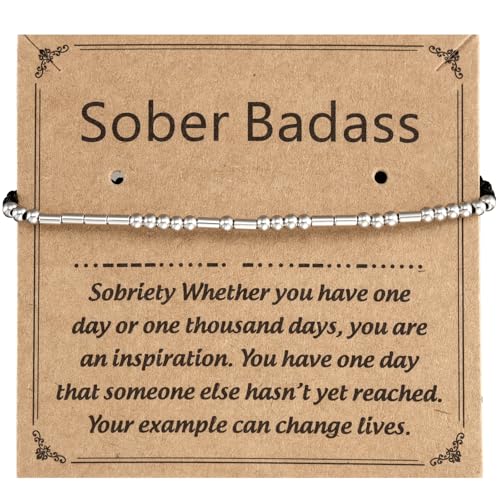 HUTIMY Gifts for Sobriety Women Her Na Alcoholics Anonymous Jewelry 1 2 5 7 8 10 Year Sober Bracelet