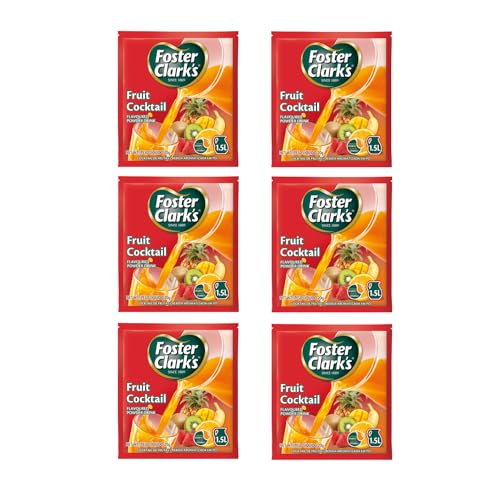 Image of Foster Clark Fruit Cocktail Flavored Powder Drink 20g Packet - Makes 1.5L (6 x 20g) | Imported Drink Mixes | Rich Beverage Mix for Instant Refreshment