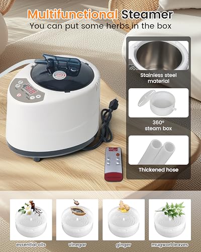 image for KASUE Portable Infrared Sauna, Steam Sauna Box with XL Steamer, 5-Laye