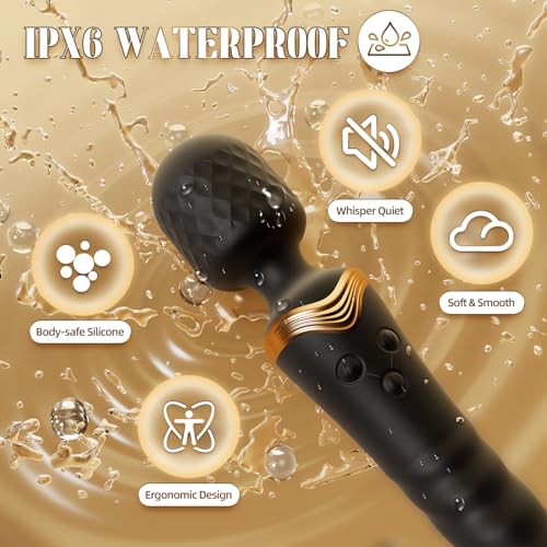 Image of Sex Toys Vibrators Wand Dildos - Adult Toys for Women Clit G Spot Stimulation, Rechargeable Waterproof Quiet Massager with 9 Powerful Vibrations, Female Womens Couples Adult Sex Toys Vibrators