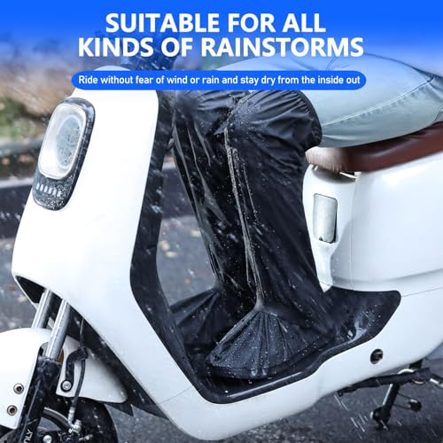 Image of 23.62 Inch Rain Shoes Cover for Men Women, Tall Waterproof Shoe Cover Protector, Reusable PVC Shoe Cover for Rainy Season with Reflective Strips for Outdoor Activities and Rainy Season