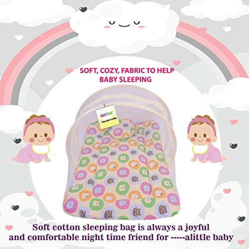 Image of Kwitchy New Born Baby Bedding Combo of Mattress with Net | 4 Pcs Gadda Set (0-6 Months) Yellow (3PCS Set)