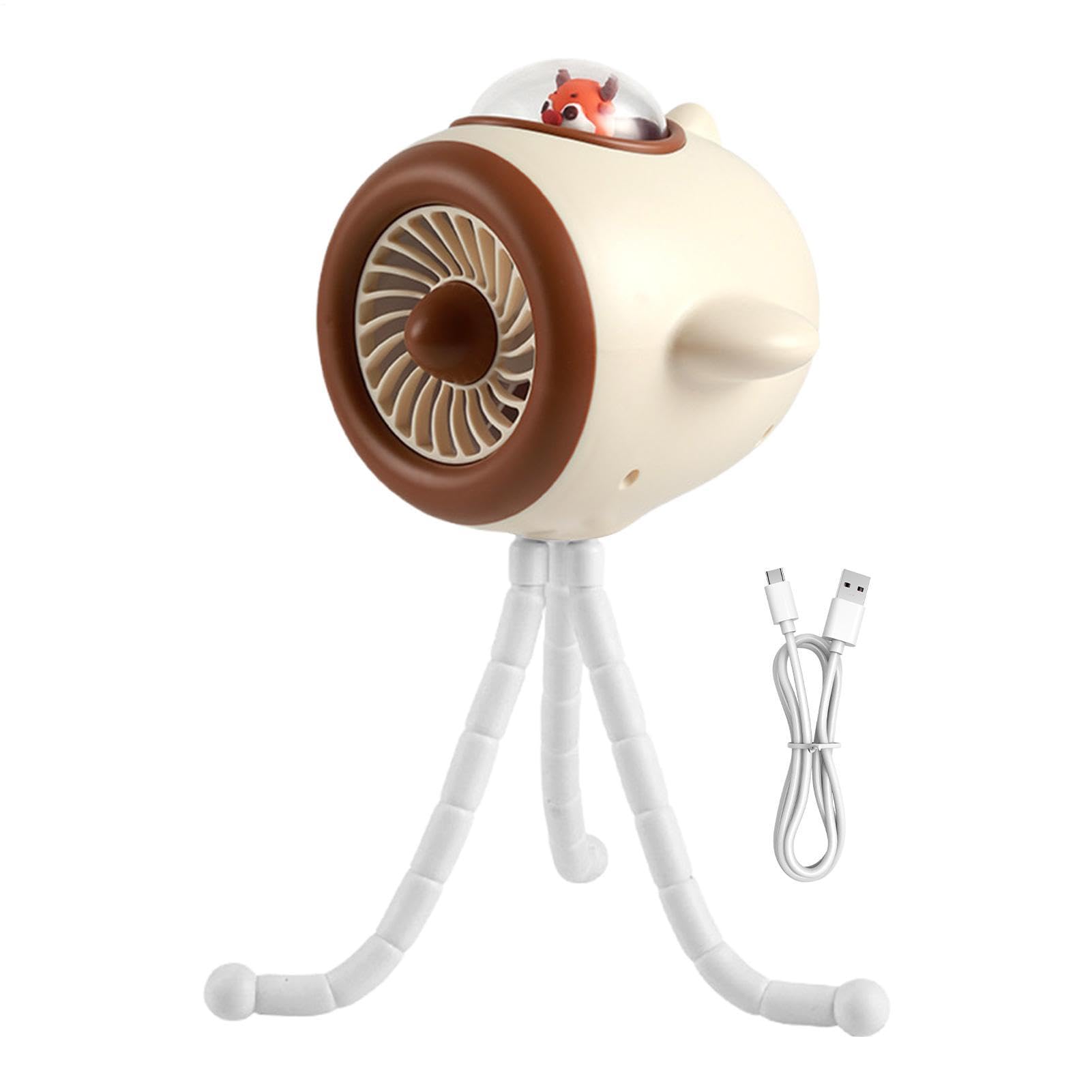 Ventilateur pour poussette électrique à lumière LED rotative pour un rafraîchissement ciblé