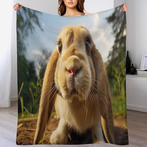 Manta de conejo franela sofá suave tacto peluche y multiusos ligera 2