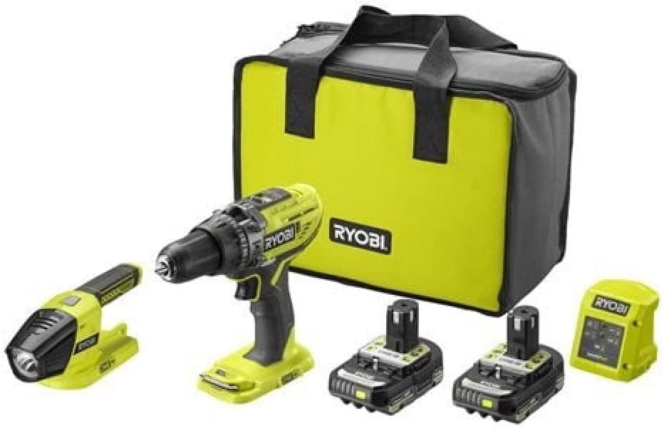 Ryobi R18PD32C20ST 18V ONE+™ Cordless Combi Drill & Torch Starter Kit