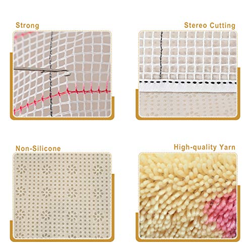 Image of clubevy DIY Handmade Shaggy Latch Hook Kit Rug for Adult Beginner Home Decoration Gift 20x15 inch (Tree)