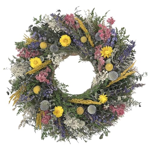 ANDALUCA 20" Preserved Dried Flowers Natural Botanical Floral Euc...