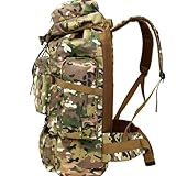 Mochila Lona Reforçada 70 Litros Trilha Caminhada Cargueira Premium