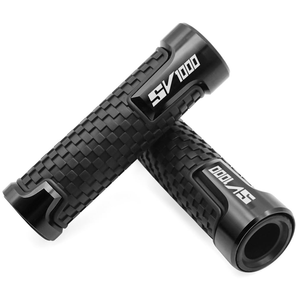 Poignée de guidon de moto anti-vibration et antidérapante pour Suzuki SV 1000 noire
