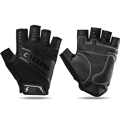 Luvas de ciclismo, Andoer Luvas de ciclismo de meio dedo para esportes ao ar livre bicicleta bicicle