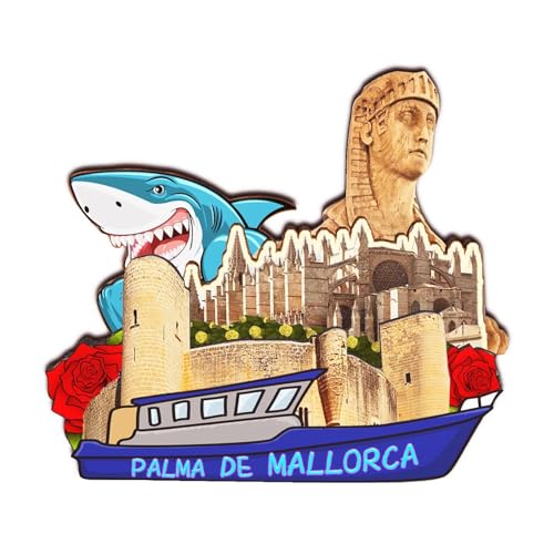 Orlaybar Palma de Mallorca España Imán decorativo 3D para nevera, ciudad, viajes, recuerdo, regalos turísticos, hecho a mano, para nevera, decoración del hogar, 690