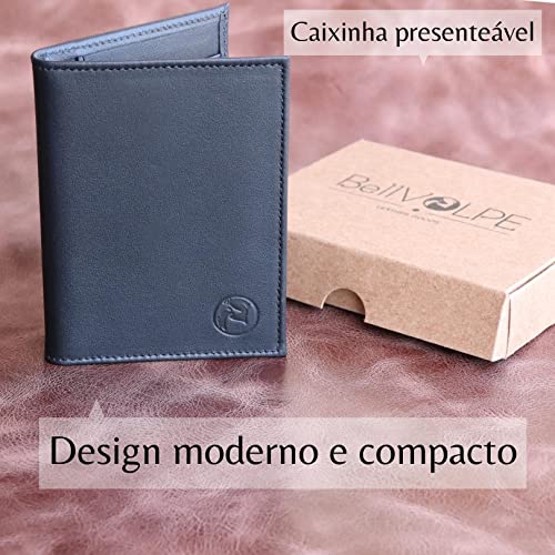 Carteira Masculina Vertical Slim Porta Cartões CNH RG (Preto)