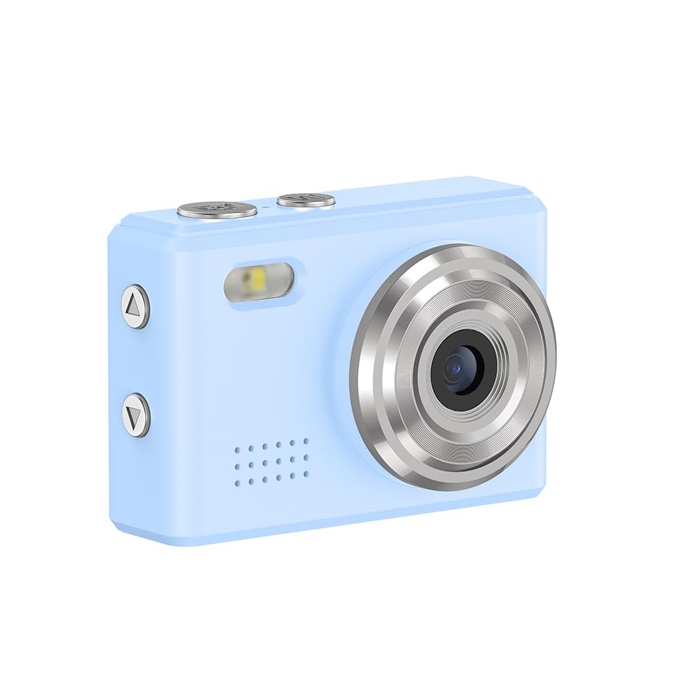 Mini caméra Portable, Appareil Photo d'extérieur Suspendu, léger, Dessin animé, Peut être lié au téléphone Portable et au Stockage Informatique (Blue)