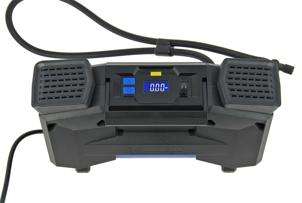 Michelin 009538 Kompresor samochodowy z LED z adapterem Uchwyt w obudowie