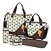 HALOVIE Set 5 kits Bolsa de Mama para Bebe Biberon Cambiador de Pañales Bolsa Hospital Maternidad Bolso Bebé para Viaje Carro Carrito Biberón Colchoneta Comida Pañal con Gran Capacidad Viaje