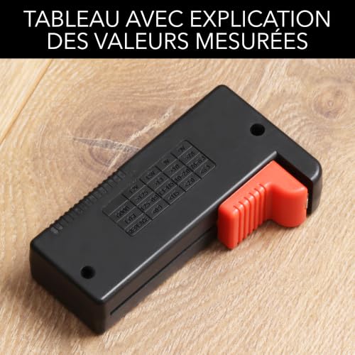 Takit Testeur de Piles numérique pour AA, AAA, C, D, PP3, 9V, 1.5V, Piles Bouton - Fonctionne sans Pile - Garantie 5 Ans - Marque Française – vue 5