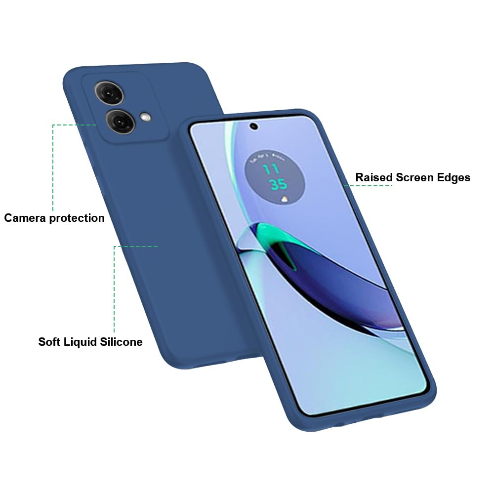 SDTEK for Motorola Moto G84 Case Premium Matte (Blue) Shockproof Cover - Slim Fit Protection - Image 2