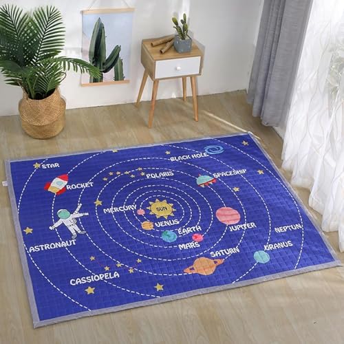 カーペット ラグ キッズ プレイマット ロードマップ キッズ マット ベビーマット 折畳み 綿生地 タタミ ベッドパッド 敷きパッド キルティングマット クロールマット お遊びマット 滑り止め ケガ防止 洗える ふわふわ 柔らかい 可愛い 部屋 子供 赤ち