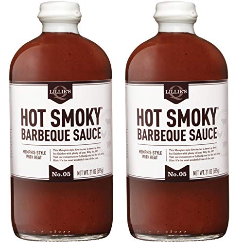 Lillie’s Q Hot Smoky Memphis-Style with Heat Barbeque Sauce, 2 Pack