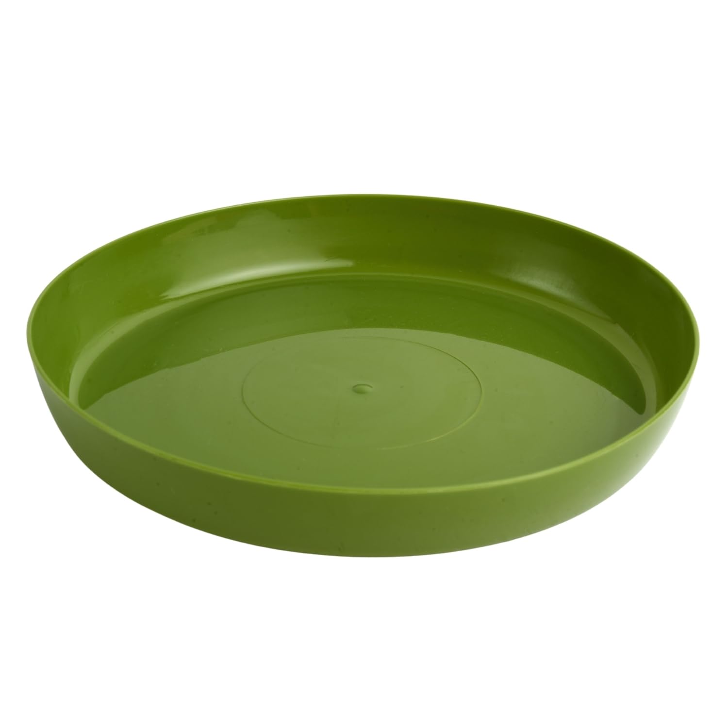 B2C Premium Glossy Flower Pot Saucer – Water-Resistant Plant Trays to Protect Furniture & Floors – Multiple Sizes & Colors for Indoor & Outdoor Plants (Green, 23.8cm)