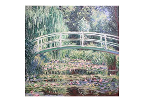 Impression Monet Nénuphars blancs grand format encadrée pour salon