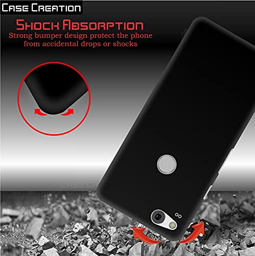 Image of Case Creation Compatible with Google Pixel 2 Back case, Google Pixel 2 Slim Flexible Smart Look case with 360 Camera All Angle Protection (Pure Black)