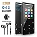 Produktbild MP3 Player, 32GB MP3 Player mit Bluetooth, FM,FM-Record,AUX-Record,Armband,Schrittzähler, HiFi,Zufallswiedergabe,Sleeptimer,Touch-Taste,Metallgehäuse