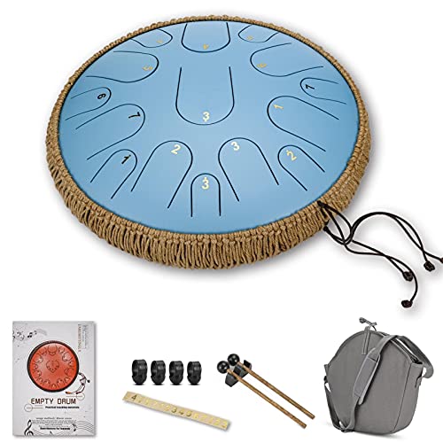 Tambor etéreo de 14 polegadas, 15 notas, tom D, língua, de aço, para iniciantes, bateria de percussã