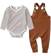 LUVCES Baby Jungen Set - Gestreifter Strampler Mit Hose Für 0-18 Monate