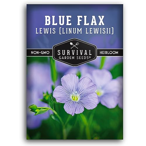 Lewis Blue Flax Seeds for Planting - Plant & Grow Drought Tolerant Native Perennial Wildflowers Your...