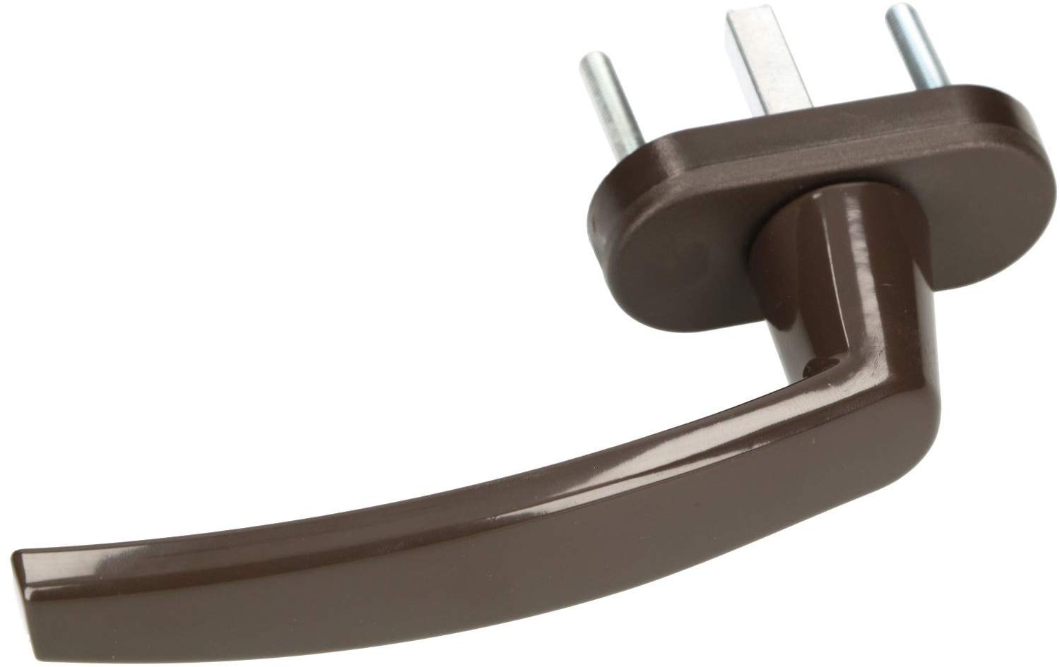 KOTARBAU® Window Handle Brown Square Pin E7 Solid Universal Rotation/Tilt 90 Degree Locking Balcony Patio Rosette Screws Included - Image 2