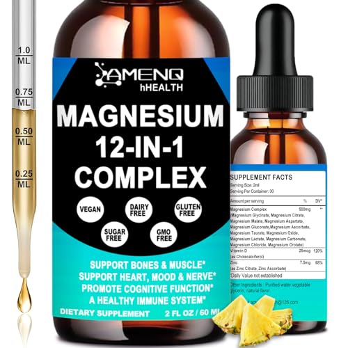 Magnesium Complex for Women Liquid Magnesium 12 in 1 Supplement 2Fl Oz