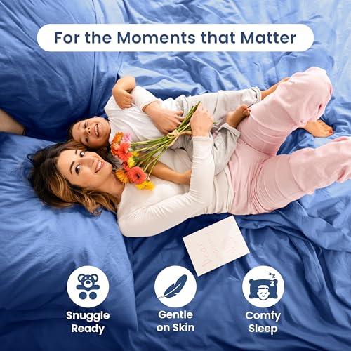 4 Piece Full Bed Sheets Set | Full Bed Sheets – Light Weight, Soft Breathable Sheets | Brushed Cotton Rich Blend | Secure-Fit, Wrinkle Resistant, Durable, Easy Care Bed Sheets | Comfy Sheets | Blue by Martex - Image 7